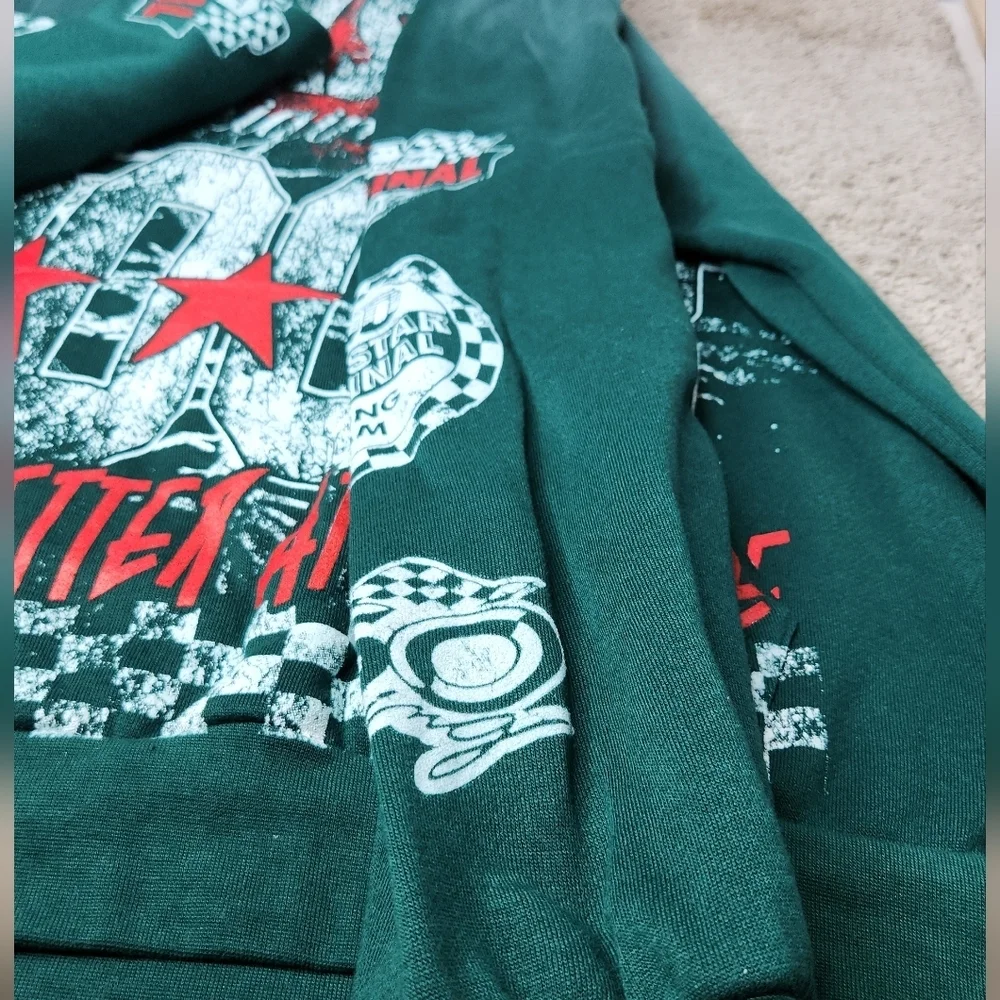 Men's 2 Piece Track Set - Rockstar Original - XL Long - Green, Red & White